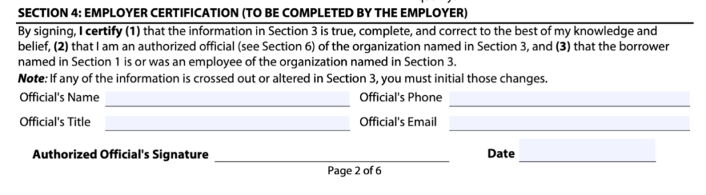 Myfedloan PSLF Form
